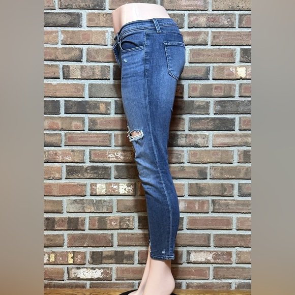 Distressed JBrand Capri Blue Jeans - Picture 2 of 11